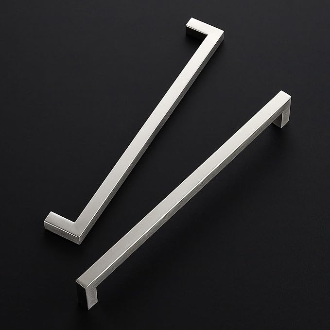 Ravinte 10 Pack 10 Inch Kitchen Square Cabinet Handles Satin Nickel Cabinet Pulls Brushed Nickel Drawer Pulls Kitchen Cabinet Hardware Kitchen Handles