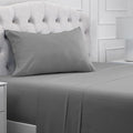 Mellanni Twin Sheets Set - 3 PC Iconic Collection Bedding - Hotel Luxury, Extra Soft, Cooling Bed Sheets - Wrinkle, Fade, Stain Resistant (Twin, Striped Gray/Silver)