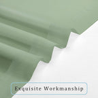 OWENIE Sage Sheer Curtains 144 inch Extra Long, Elegant and Airy Drapes Translucent Window Treatments for Living Room/Bedroom, Sage Green, 2 Panels=84" Wide
