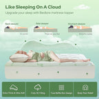 BEDLORE Full Size Mattress Topper Viscose Derived from Bamboo, Thick Pillow Top Mattress Pad with Stretchable Pockets for 6"-15" Mattress, Breathable Mattress Topper for Back Pain Relief