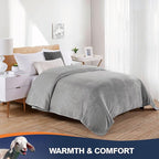 Walensee Fleece Blanket Plush Throw Fuzzy Lightweight Super Soft Microfiber Flannel Blankets for Couch, Bed, Sofa Ultra Luxurious Warm and Cozy for All Seasons (Ash Grey, 90"x90")