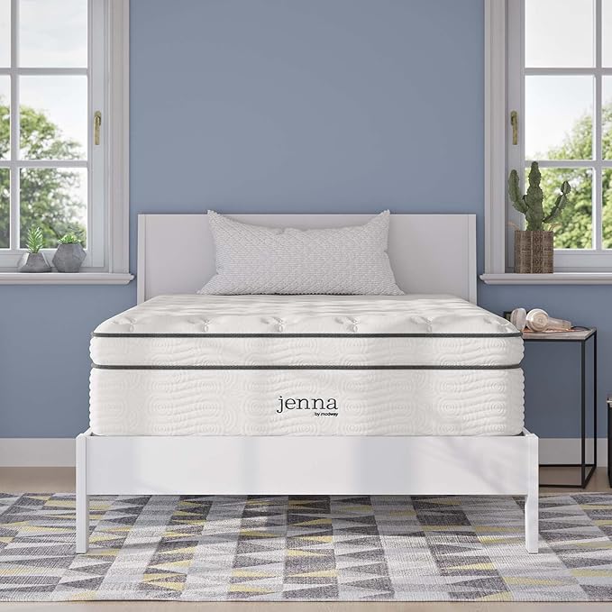 Modway Jenna 14” Innerspring and Memory Foam Full Mattress With Individually Encased Coils