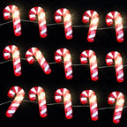 Impress Life Holiday Candy Cane String Lights, 10ft 20 LED 3D Plus Twinkle Lights, USB & Battery-Powered with 8 Flicker Modes Remote for Bedroom, Porch, Wedding, Birthday, St. Nikolas Day, Christmas