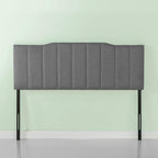 ZINUS Satish Upholstered Headboard, Channel Stitched Upholstery, Easy Assembly, Full, Grey
