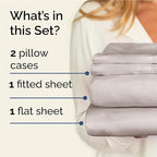 Twin XL 4 Piece Sheet Set - Comfy Breathable & Cooling - Ultra Soft Hotel Luxury Bedding Set w/ 8-16 Inch Deep Pockets - 1 Flat & 1 Fitted Sheet & 2 Pillowcases - Wrinkle Free & Easy Care - Light Grey