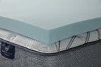 Serta ThermaGel Cooling, Pressure-Relieving Memory Foam Mattress Topper, 3 Inch, King,Blue