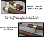 Drawer 11.02"/280mm Pulls Brass Walnut Kitchen Wardrobe Cabinet Hardware Pull Handle with Screw, 4Pcs