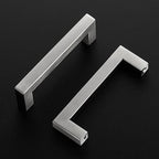 Ravinte 1 Pack Stainless Steel 4 Inch Cabinet Pulls Brushed Nickel Kitchen Cabinet Handles Square Kitchen Hardware for Cabinet Come with Screwdriver