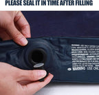 Twin Size Air Mattress for Inflatable - Portable Blue Blow Up Mattresses with Flocked top - Single Foldable Air Bed for Tent Camping Home Travel Backpacking