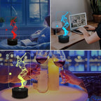 FULLOSUN Baseball 3D Night Light, Sport Gifts Bedside Lamp for Xmas Holiday Birthday Gifts for Baseball Fan with Remote Control 16 Colors Changing + 4 Changing Mode + Dim Function