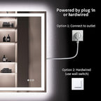 LOAAO 36X36 LED Bathroom Mirror with Lights, Anti-Fog, Dimmable, Backlit + Front Lit, Lighted Bathroom Vanity Mirror for Wall, Memory Function, Tempered Glass, Safe to Use, ETL Listed