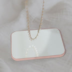 10Pcs Table Desk Vanity Makeup Mirror, 8-Inch Simple Portable Travel Mirror with Stand, Standing and Wall Hanging Dual-use Pink