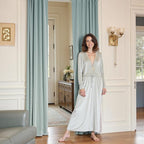Lazzzy Velvet Blackout Curtains Thermal Insulated Room Window Drapes Super Soft Luxury Curtains for Living Room Bedroom Rod Pocket 2 Panels, Misty Blue, 52" W x 96" L