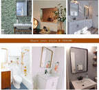 TEHOME 24x36 Brushed Gold Metal Framed Bathroom Mirror for Wall in Stainless Steel Rounded Rectangular Bathroom Vanity Mirrors Wall Mounted