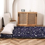 MAXYOYO Navy Star Futon Mattress Japanese Floor Mattress Tatami Floor Mat Foldable Bed Portable Camping Mattress Kids Sleeping Pad Floor Lounger Couch Bed Queen Size