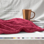 Exclusivo Mezcla Plush Fuzzy Fleece Bed Blanket Twin Size, Super Soft, Fluffy and Warm Blankets, Suitable for All Seasons (Deep Red, 90x66 Inches)