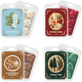 Winter Scented Wax Melts,Christmas Soy Wax Melts for Wax Warmer,Strong Mix Fragrance,Forest Pine,Spiced Cider,Gingerbread Cupcake,Snowflake Peppermint Candle Melts Decor Gift,2.1oz(8 Pack)