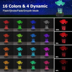 AZIMOM 3D Illusion Lamp 4 Love Heart Balloon Love Shape 16colors Night Light for Kid Touch Sensor &Remote Control USB Battery Power Bedside Desk Bedroom Home Decoration Boys & Girls Women Birthday