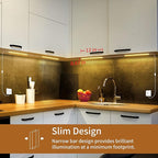 3PCS x 12inch Under-Counter Light Fixtures, LED Cabinet Lights with Memory Function, Warm White 3000K Desk Lighting, Slim Under Cupboard Lighting for Kitchen, Desk, Shelf