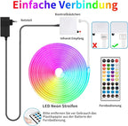 132FT Led Neon Rope Lights Control with App/Remote,Flexible Led Rope Lights,Multiple Modes,IP65 Outdoor RGB Neon Lights Waterproof,Music Sync Gaming Led Neon Strip Lights for Bedroom Décor