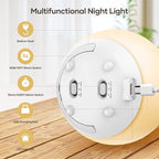 Night Light for Kids, USB Rechargeable Beside Lamp with Dimmable,Warm Light,7 Colors Changing,Touch Control, 0.5/1Hour Timer for Nursery, Baby,Bedroom,Camping