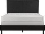 DHP Janford Upholstered Bed, Black Faux Leather, Queen