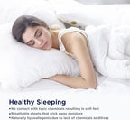 LANE LINEN 100% Organic Cotton Sheets Queen, 4-Piece Bed Sheets Queen Size Cotton, Luxury Sheets, Percale Weave,Breathable Bed Sheets Queen Size Deep Pockets Fits Upto 15" - Chetah Charcoal
