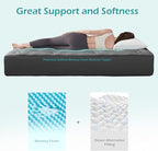 Hansleep College Dorm Twin XL Mattress Topper Viscose Derived from Bamboo, Memory Foam Pillow Top Mattress Topper Twin XL, Breathable Mattress Pad for Back Pain Relief, 39" x 80", Charcoal Grey