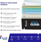 ROOST SLEEP Memory Foam Mattress, 14-Inch King – Cool Cloud Gel Foam Mattress with Plush Pressure Relief and Breathable Comfort – Ideal for Cooler, Deeper Sleep