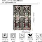 Viking Curtains Nordic Mythology Rune Weapon Antique Viking Pirate Crow Art Pattern Printed Curtains Bedroom Living Room Decoration Blackout Curtains W42 * L63 Inch