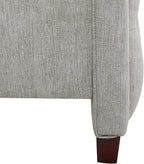 Jennifer Taylor Home Marcella Upholstered Shelter Headboard Bed Set, King, Silver Grey Polyester