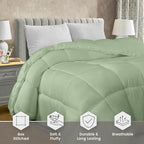 Utopia Bedding Comforter Duvet Insert, Quilted Comforter with Corner Tabs, Box Stitched Down Alternative Comforters Queen Size (Sage Green)