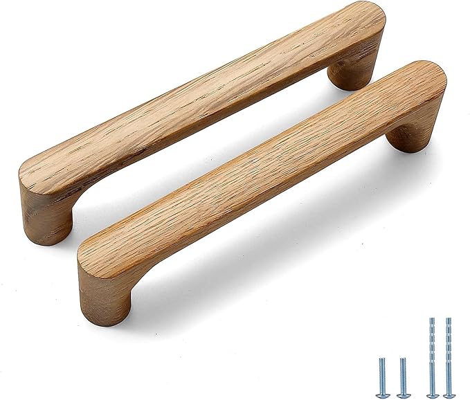 Burlywood Round 5 in 2 pcs Wooden Drawer Pulls Handle pulls for cabinets Kitchen Cabinet Drawer pulls Cabinet Door Pull