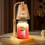 Marycele Candle Warmer Lamp with Timer for Yankee Candles, Adjustable Height Wax Melt Warmer, Birthday Gifts for Mom Women Sister, Vintage Amber Glass Lamp, Fall Decorations for Home Decor