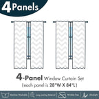 Ambesonne Geometric Floral Window Curtains Pack of 2, Classic Marble Print Ornate Leafy Flowers and Futurist Stripes, Lightweight Set with Rod Pocket, 4 Panels of - 28" x 84", Ceil Blue Laurel Green