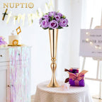 NUPTIO Artificial Flower Centrepieces for Tables - 2 Pcs Lilac Fake Flowers Roses Balls 9.5in Diameter - Silk Faux Rose Arrangement for Wedding Party Centerpiece Table Decor