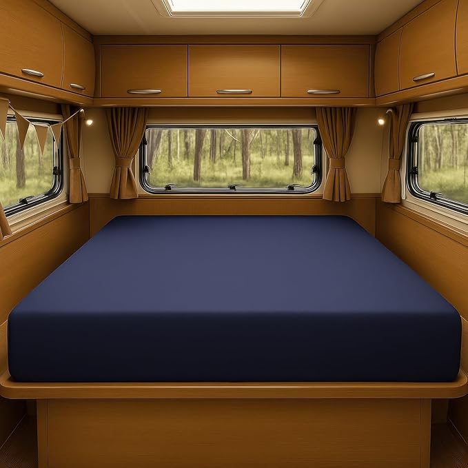 Foamma 7” x 24” x 72” Water Resistant Gel Memory Foam RV Bunk Mattress, Firm High Density Foam Base, Comfortable and Durable Polyester Cover, Truck, Camper, Travel Trailer, Made in USA