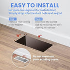 4x14 Inches 2 Pack Heavy Duty Walkable Floor Register - Easy Adjust Air Supply Lever Decorative Floor Vent Covers, Boston Design Vent Covers for Home - Satin Nickel