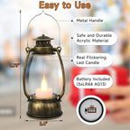 12Pcs Mini Lantern for Halloween Decor, 6Inch Small Lanterns for Western Garden Camping Party Decorations, Vintage Candleholders Table Centerpiece, Forest Christmas Wedding Decorations (Brass)