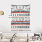 Batmerry Beige Abstract Stripe Tapestry, Wall Art Hanging Decoration Polyester Fiber White Ruffled Around for Dorm Room Bedroom Living Room, 59.1x39.4 inches
