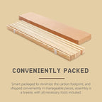 Hercules Xtreme Bed Support Slats, Heavy-Duty Solid Pine Wood Bunkie Board, Full Size