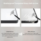 LOAAO 60X30 Inch Black Metal Framed Bathroom Mirror for Wall, Matte Black Bathroom Vanity Mirror Farmhouse, Large Rounded Rectangle Mirror, Anti-Rust, Tempered Glass, Hangs Horizontally or Vertically