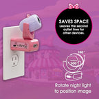 Disney Projectables Disney Minnie Mouse LED Kids Night Light, Projector, Dusk to Dawn, Plug-in ,Mickey Mouse, for Kids, Girls Bedroom, Playroom, Gaming Room, Nursery, 57958