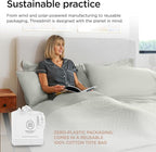 Threadmill Luxury 800 Thread Count Queen 100% Cotton Sheets - Light Grey Sateen Weave Bed-Sheets, Better Than Egyptian Cotton,4 Pc Solid Soft Bed Set, Fits 16" Deep Pocket