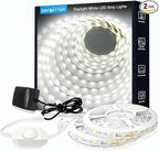 DAYBETTER White LED Strip Light, 40 ft Dimmable Bright Rope Lighting, 6500K 24V Strips, 720 LEDs 2835 Tape Lights for Bedroom, Kitchen, Mirror, Home Decoration(2 Rolls of 20 ft)