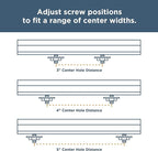 Franklin Brass Adjusta-Pull (5-Pack) Adjustable Drawer Pulls | Fits 2 to 8-13/16 Inch Hole Centers | Champagne Bronze Cabinet Handles| Modern Arch P43971K-CZ-CP