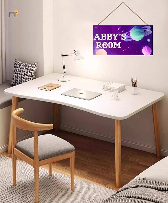 Personalized Signs Stars Sign Wall Art Decoration Exquisite Decorative Signs Custom Name for Kids Room Door Wall Decor Outer Space Themed Nursery Decor For Boys Room
