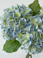 YalzoneMet 4Pcs Light Blue-Green Real Touch Hydrangea Artificial Flowers 21'' Faux Latex Hydrangea Flowers for Wedding Table Centerpieces Fake Flowers for Party Home Kitchen Living Room Decor