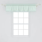 Ambesonne Pastel Window Valance Pack of 2, Horizontal Wavy Lines White Striped Abstract Soft Toned Nautical Art Display, Rod Pocket Curtain Valances for Kitchen Bedroom, 54" X 12", Almond Green White