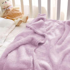 Exclusivo Mezcla Plush Fuzzy Fleece Throw Blanket, Super Soft, Fluffy and Warm Blankets for Couch, Bed, All Season Use (40x50 Inches, Light Purple)